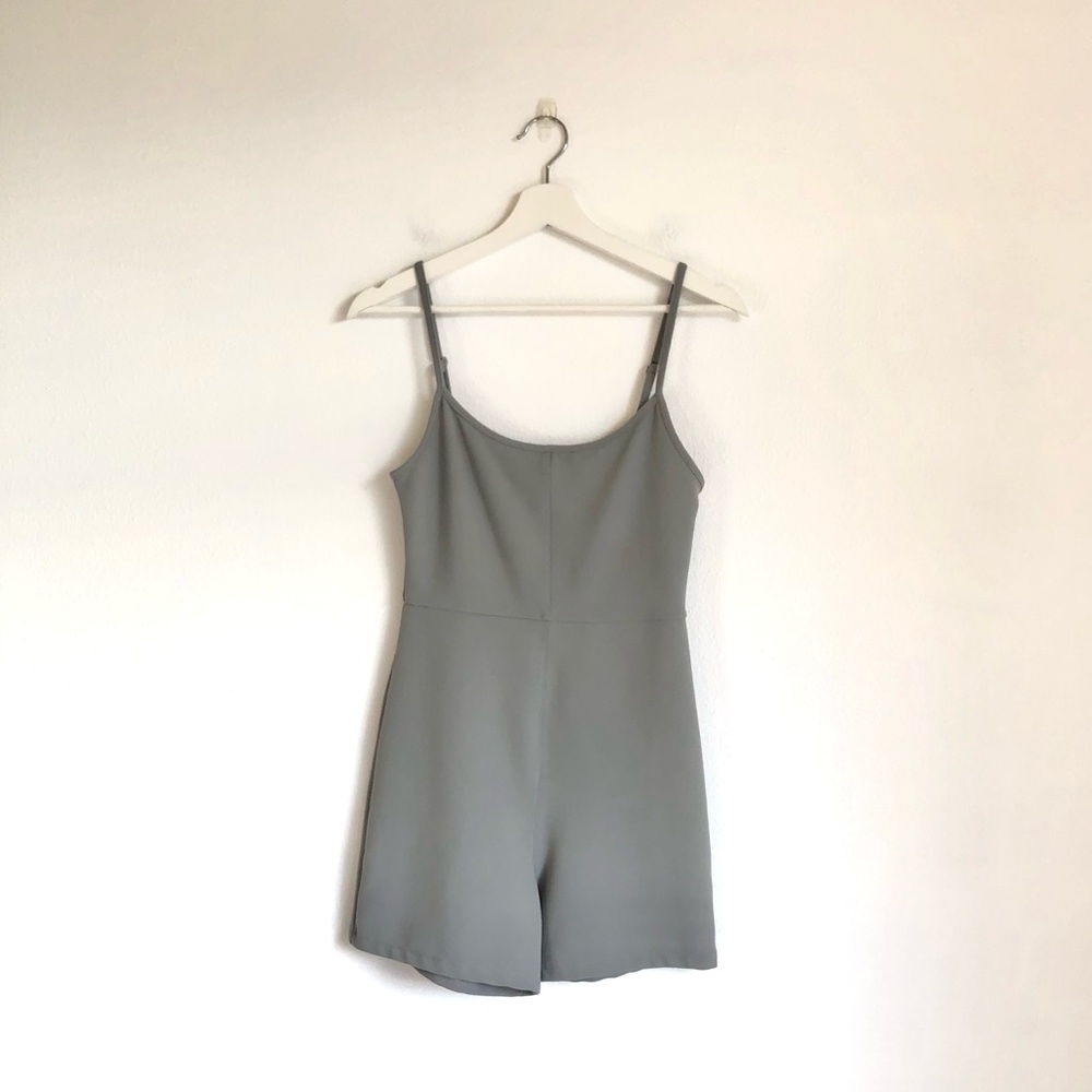 White Fox Gray Clearly Into You Playsuit Romper Size Medium Casual Loungewear